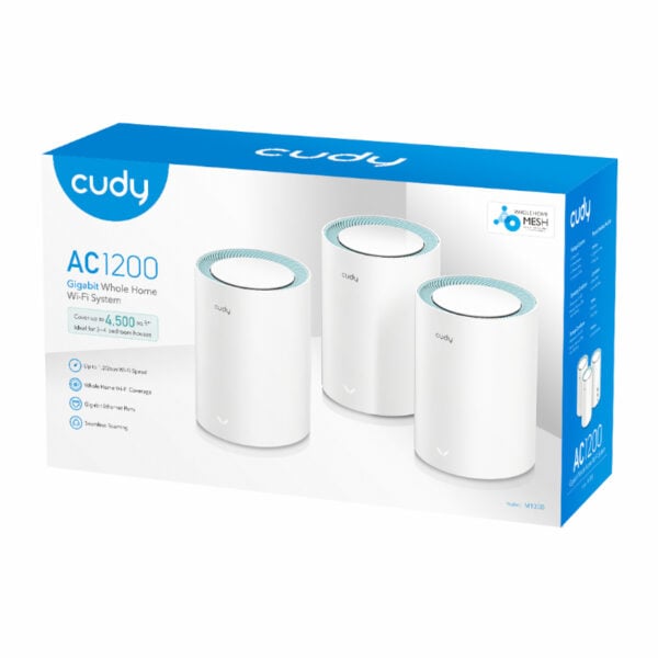 GUNMANSA Cudy AC1200 Wi-Fi Mesh Kit 3 Pack With Gigabit