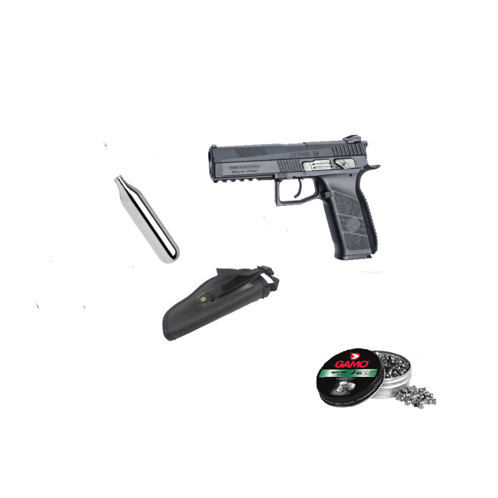 GUNMANSA CZ P-09 17537 4.5mm Pellet Pistol Combo