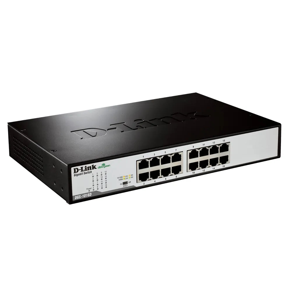 GUNMANSA D-Link DGS-1016D/E, Unmanaged, Full duplex, Rack mounting