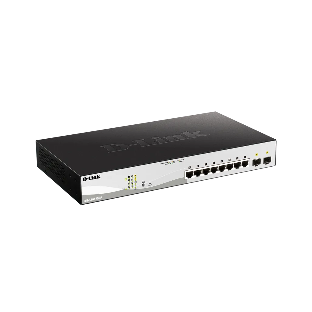 GUNMANSA D-Link DGS-1210-10MP, Managed, L2/L3, Gigabit Ethernet (10/100/1000), Full duplex, Power over Ethernet (PoE)