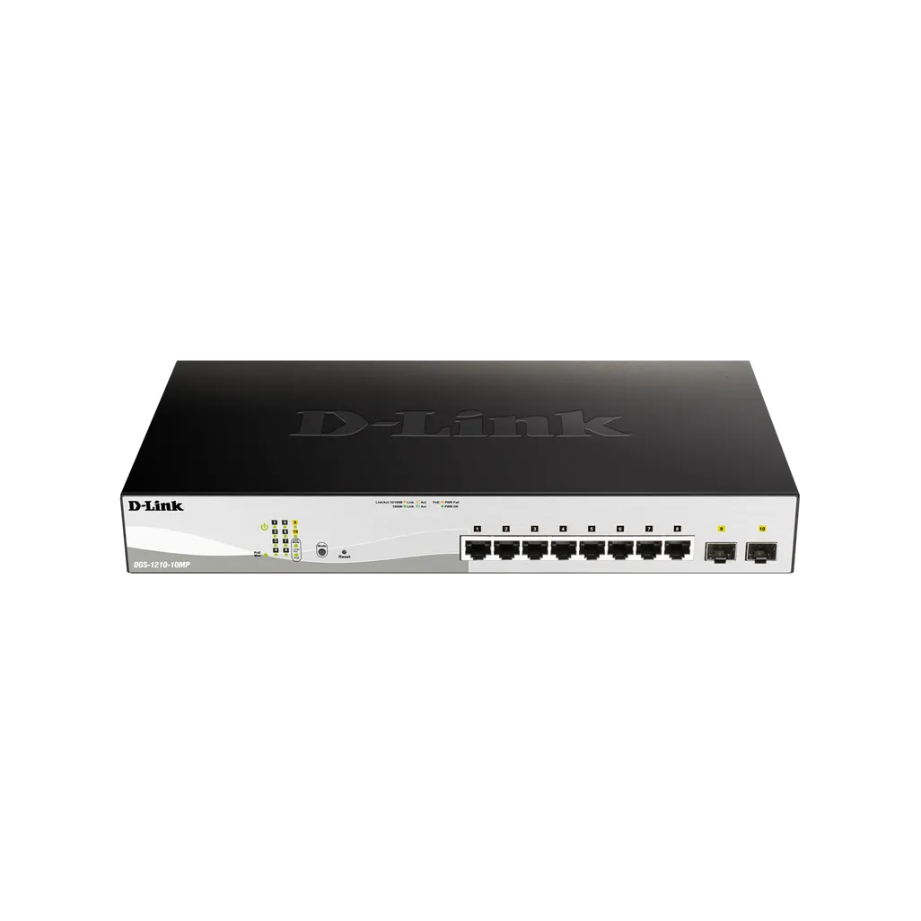 GUNMANSA D-Link DGS-1210-10MP, Managed, L2/L3, Gigabit Ethernet (10/100/1000), Full duplex, Power over Ethernet (PoE)