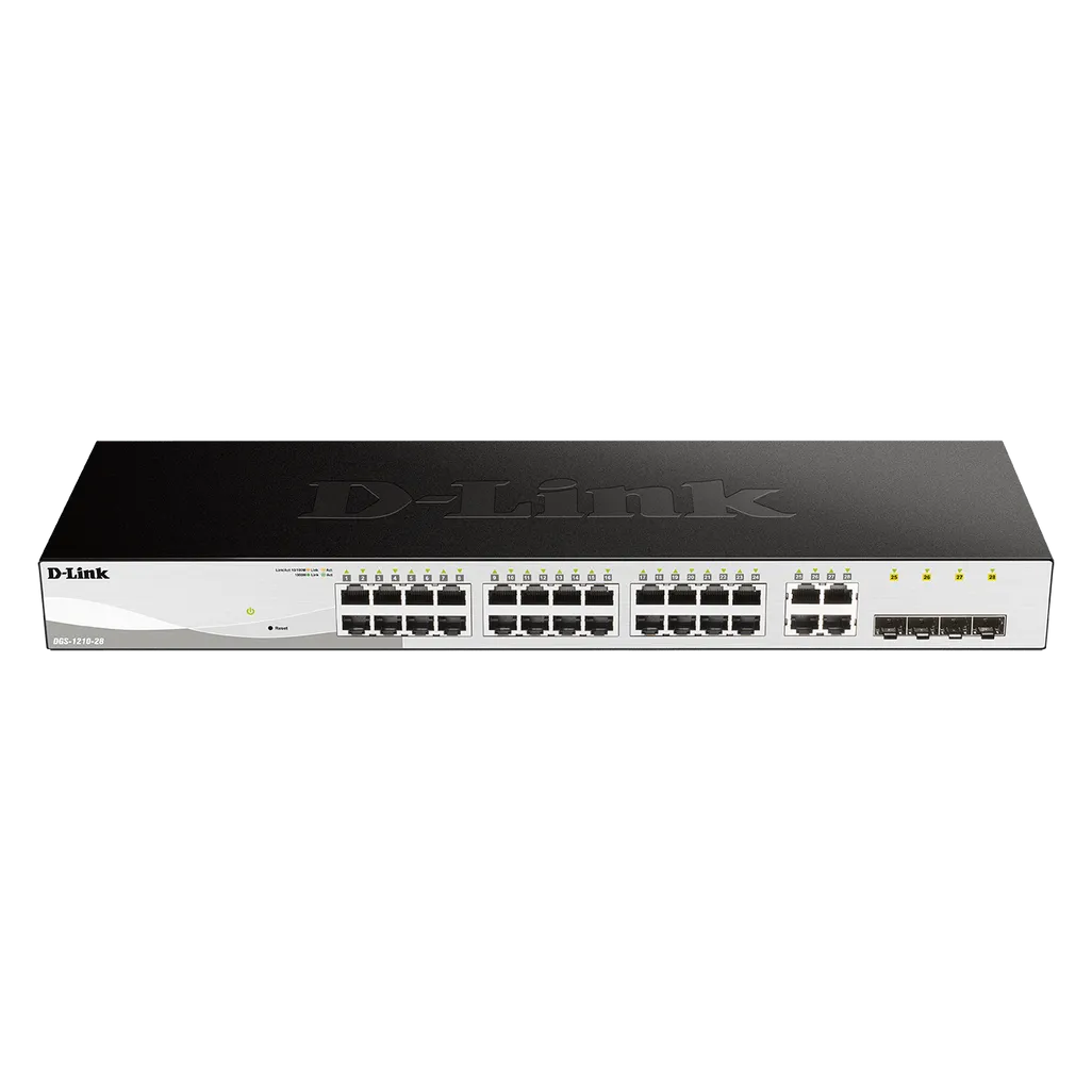 GUNMANSA D-Link DGS-1210-28, Managed, L2/L2+, Full duplex, Rack mounting, 1U