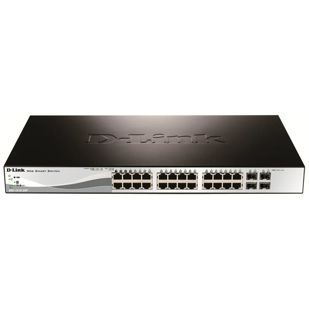 GUNMANSA D-Link DGS-1210-28P 28-Port Gigabit PoE Smart Managed Switch including 4 Combo Ports