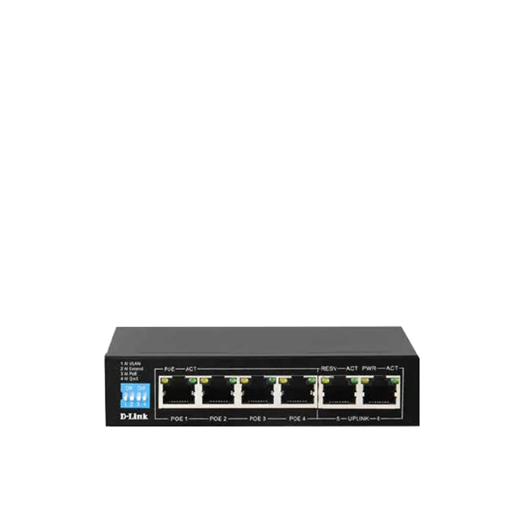 GUNMANSA D-Link DGS-F1006P-E, Gigabit Ethernet (10/100/1000), Power over Ethernet (PoE)