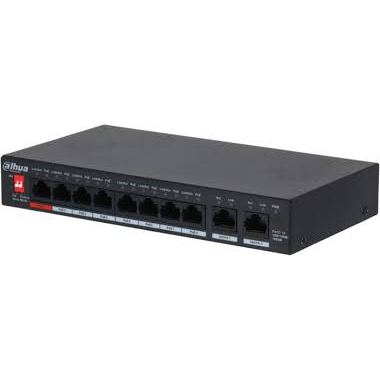 GUNMANSA Dahua 10-Port Gigabit Unmanaged Desktop Switch with 8-Port PoE