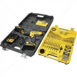 GUNMANSA DeWalt Hammer Drill Driver Kit 18VDC XR Li-ion Incl 100pc Dril bit set Part No: TL120