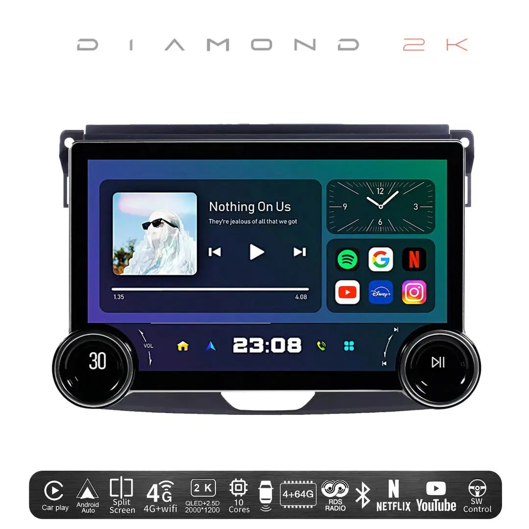 GUNMANSA Diamond 2K - 11.8 Inch Dual Knob Android Multimedia Entertainment Unit -  Ford Ranger T7 (15-21)