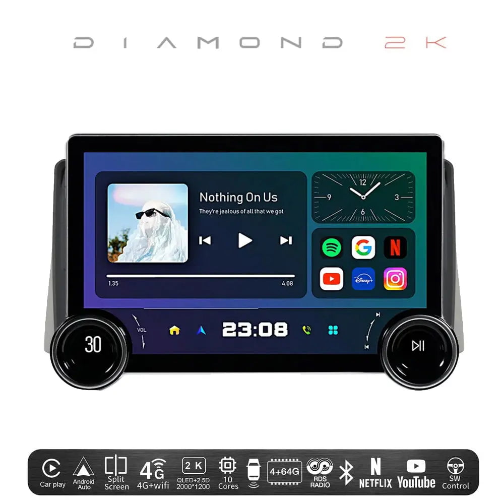 GUNMANSA Diamond 2K - 11.8 Inch Dual Knob Android Multimedia Entertainment Unit - Jeep Grand Cherokee (05-07)