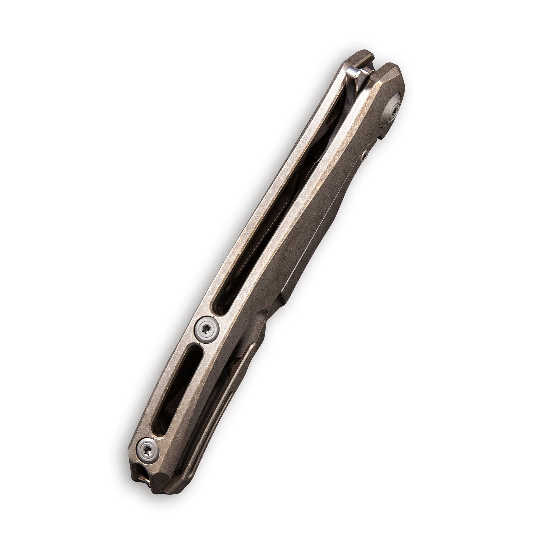 GUNMANSA Discontinued WEKNIFE 037 Flipper Knife Titanium Handle (4.07" M390 Blade) 910A