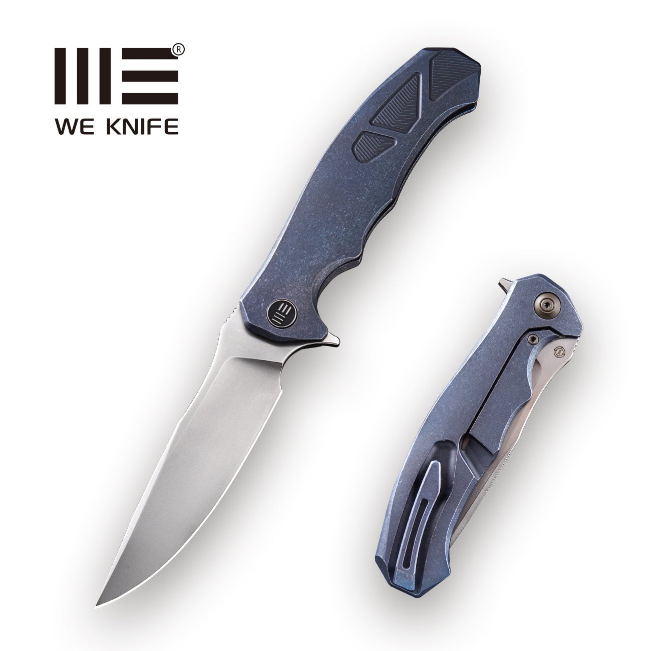 GUNMANSA Discontinued WEKNIFE 037 Flipper Knife Titanium Handle (4.07" M390 Blade) 910B