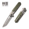 GUNMANSA Discontinued WEKNIFE Arsenal Flipper & Thumb Hole Knife Titanium & G10 Handle (3.56" CPM 20CV Blade) WE20073-1