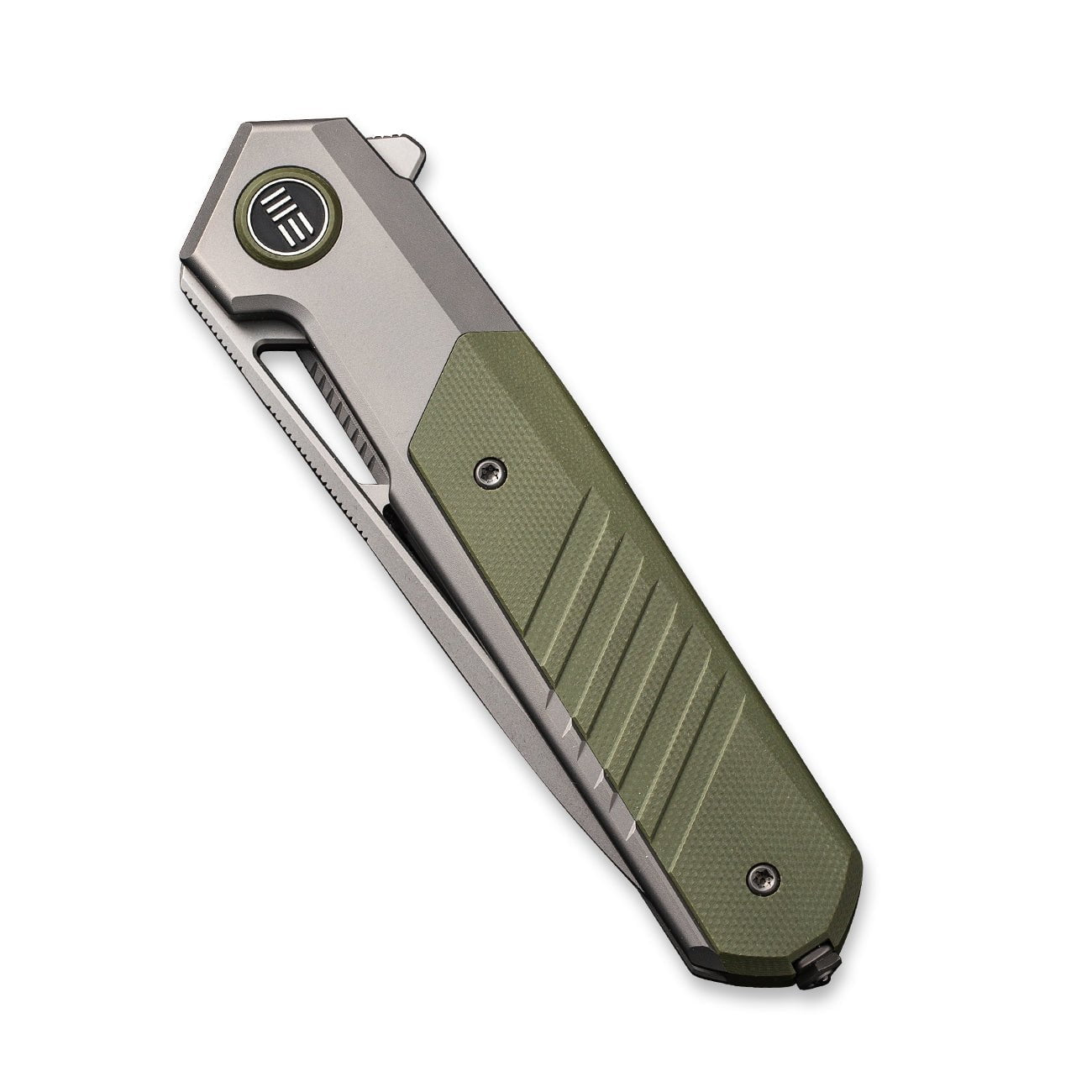 GUNMANSA Discontinued WEKNIFE Arsenal Flipper & Thumb Hole Knife Titanium & G10 Handle (3.56" CPM 20CV Blade) WE20073-1