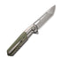 GUNMANSA Discontinued WEKNIFE Arsenal Flipper & Thumb Hole Knife Titanium & G10 Handle (3.56" CPM 20CV Blade) WE20073-1