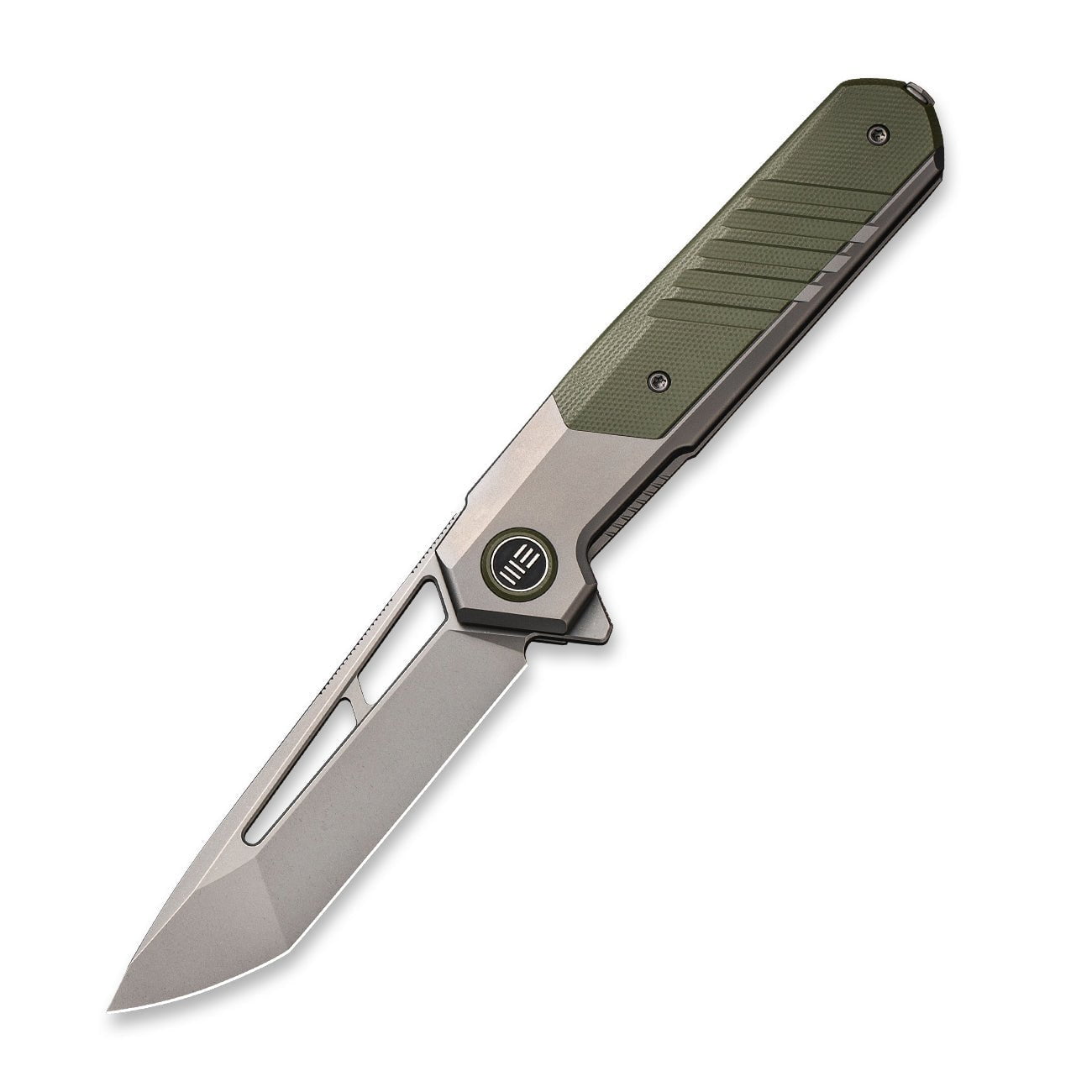 GUNMANSA Discontinued WEKNIFE Arsenal Flipper & Thumb Hole Knife Titanium & G10 Handle (3.56" CPM 20CV Blade) WE20073-1