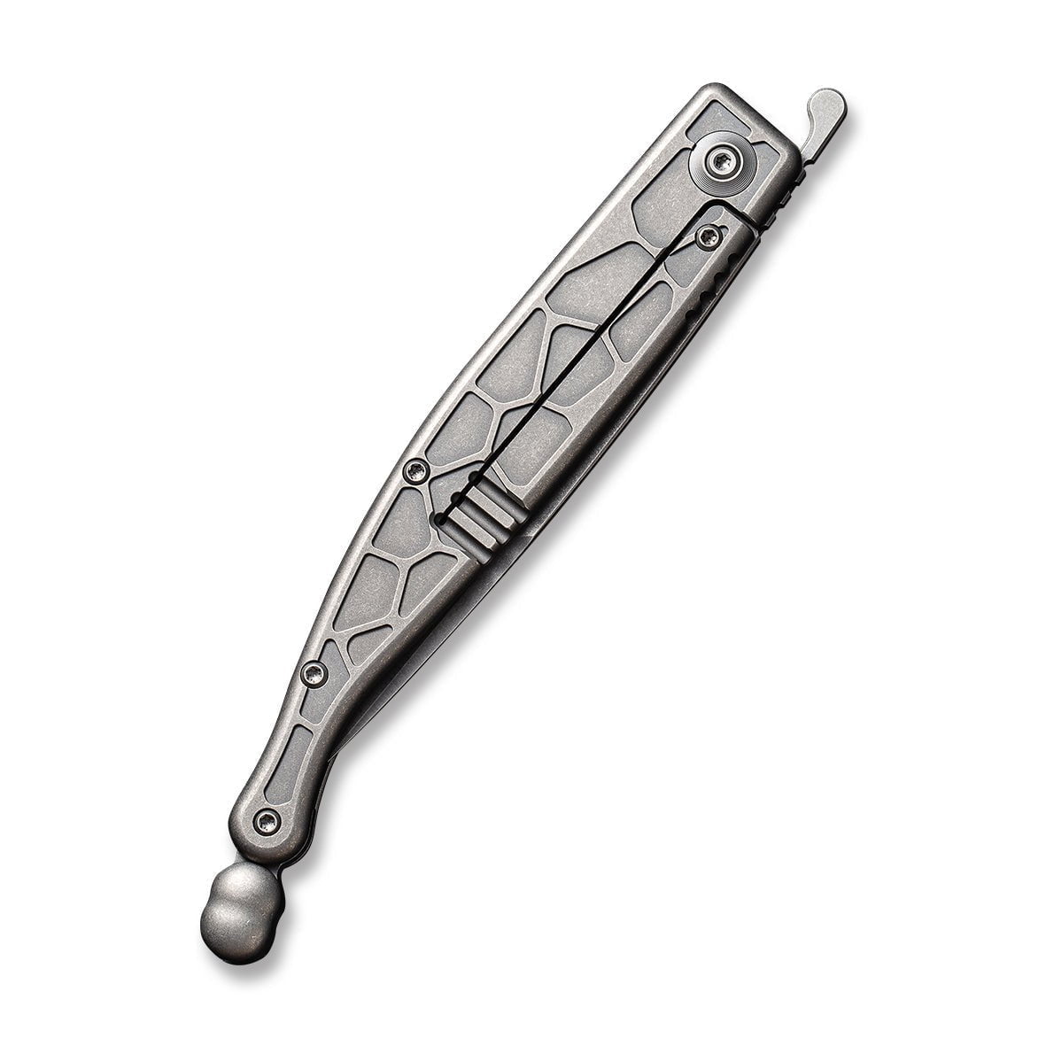 GUNMANSA Discontinued WEKNIFE Roman Front Flipper Knife Titanium Handle (3.95" CPM S35VN Blade) 2008B