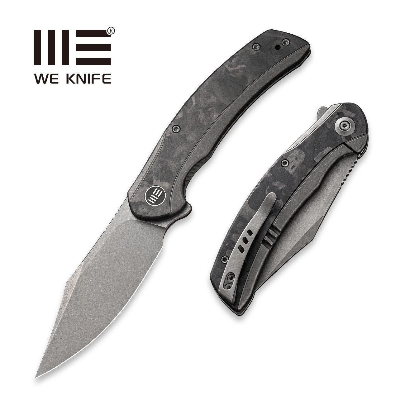 GUNMANSA Discontinued WEKNIFE Snick Flipper Knife Titanium & Carbon Fiber Handle (3.47" CPM 20CV Blade) WE19022F-2