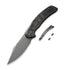 GUNMANSA Discontinued WEKNIFE Snick Flipper Knife Titanium & Carbon Fiber Handle (3.47" CPM 20CV Blade) WE19022F-2