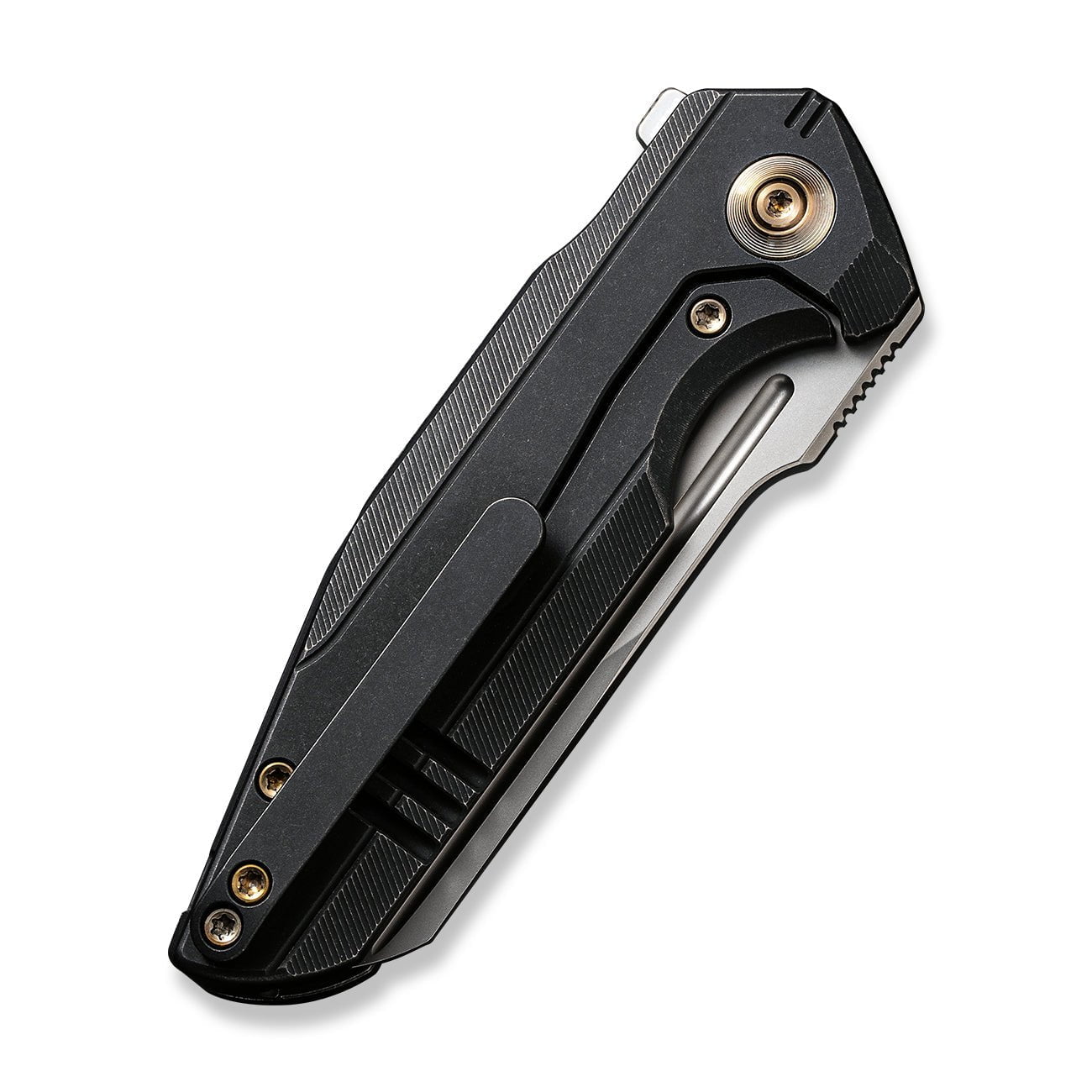 GUNMANSA Discontinued WEKNIFE StarHawk Flipper Knife Titanium Handle (2.81" CPM 20CV Blade) WE21017-3