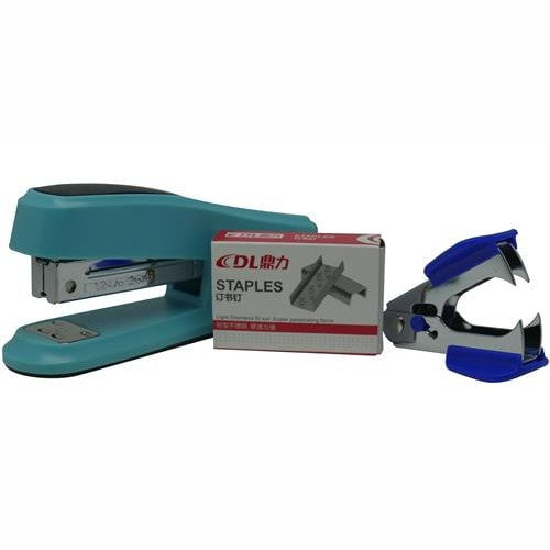 GUNMANSA DLOffice Basic Mini Half Strip Stapler Set Blue