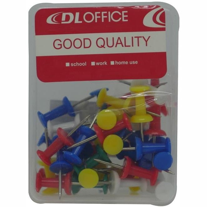 GUNMANSA DLOffice Multicolour 24mm Pushpins Thumb Tacks Plastic Tub