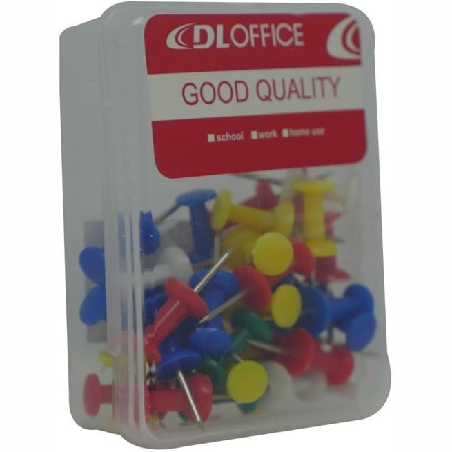 GUNMANSA DLOffice Multicolour 24mm Pushpins Thumb Tacks Plastic Tub