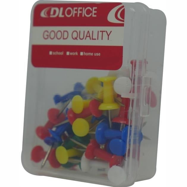 GUNMANSA DLOffice Multicolour 24mm Pushpins Thumb Tacks Plastic Tub