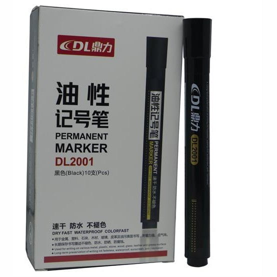 GUNMANSA DLOffice Permanent Markers Pack of 10 Black