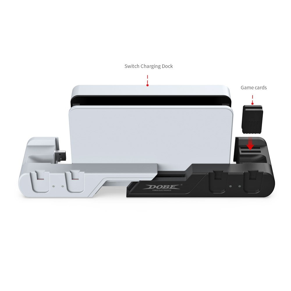 GUNMANSA DOBE TNS-0122D Switch Controller Charging Dock Station Compatible with Nintendo Switch & OLED Model Joycons, Charger Station Stand for Joy Cons