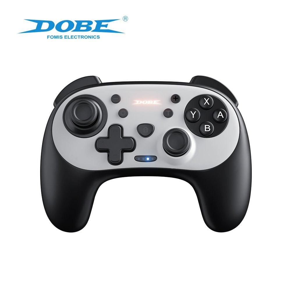 GUNMANSA DOBE TNS-2101 Bluetooth Wireless Gaming Controller, Compatible with Switch / Android(Android 6.0 or above) / PC(Win 7 or above) / IOS 13 / PS3 Cable Connection, Adjustable Motor Vibration Speed, Black/White