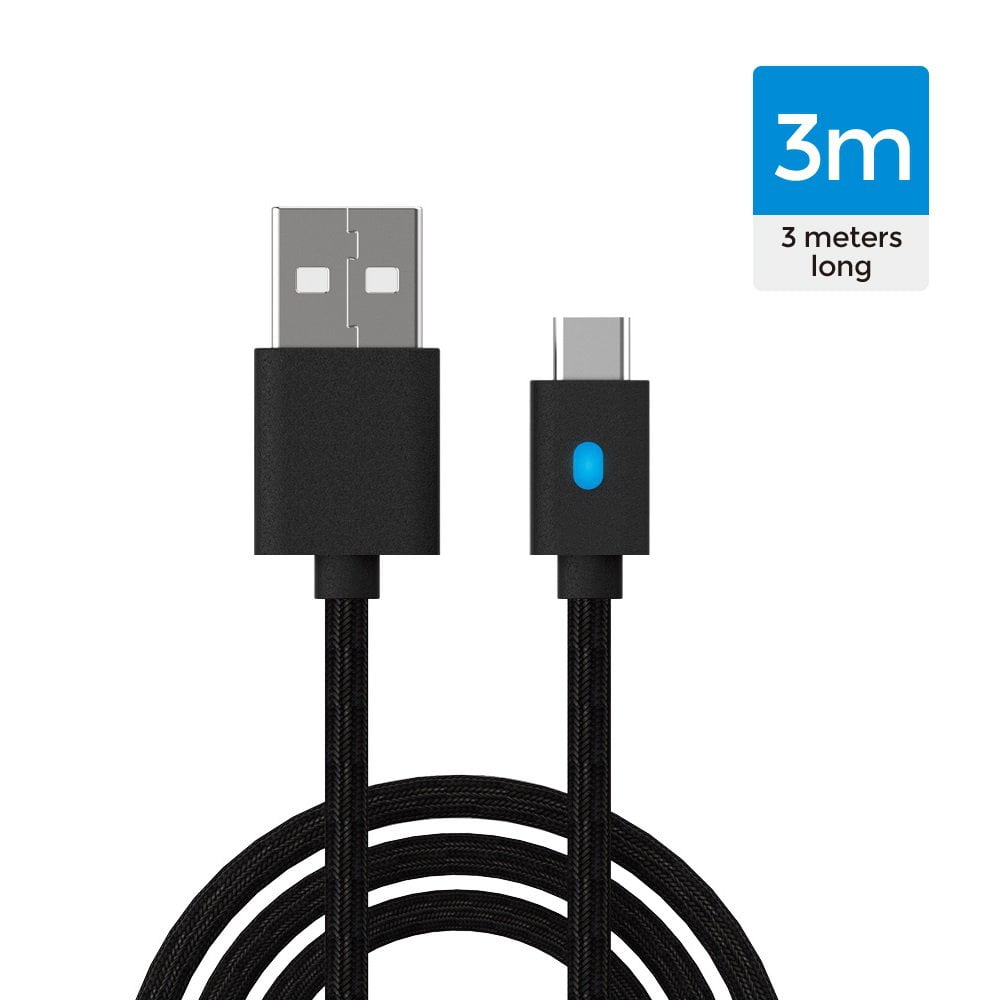 GUNMANSA DOBE TY-0803 10ft Braided USB C Stronger 1A Charging Cable Compatible with ps5 Controller, Switch ProController, Google Controller, Xbox one Elite 2 Controller, Xbox series Controller, switch Controller, Mobile