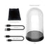 GUNMANSA DOBE TY-3803S RGB LED light Clear Acrylic Display Case Semi-Circular Figure case Dustproof Protection Showcase for Action Figures Toys Collectibles