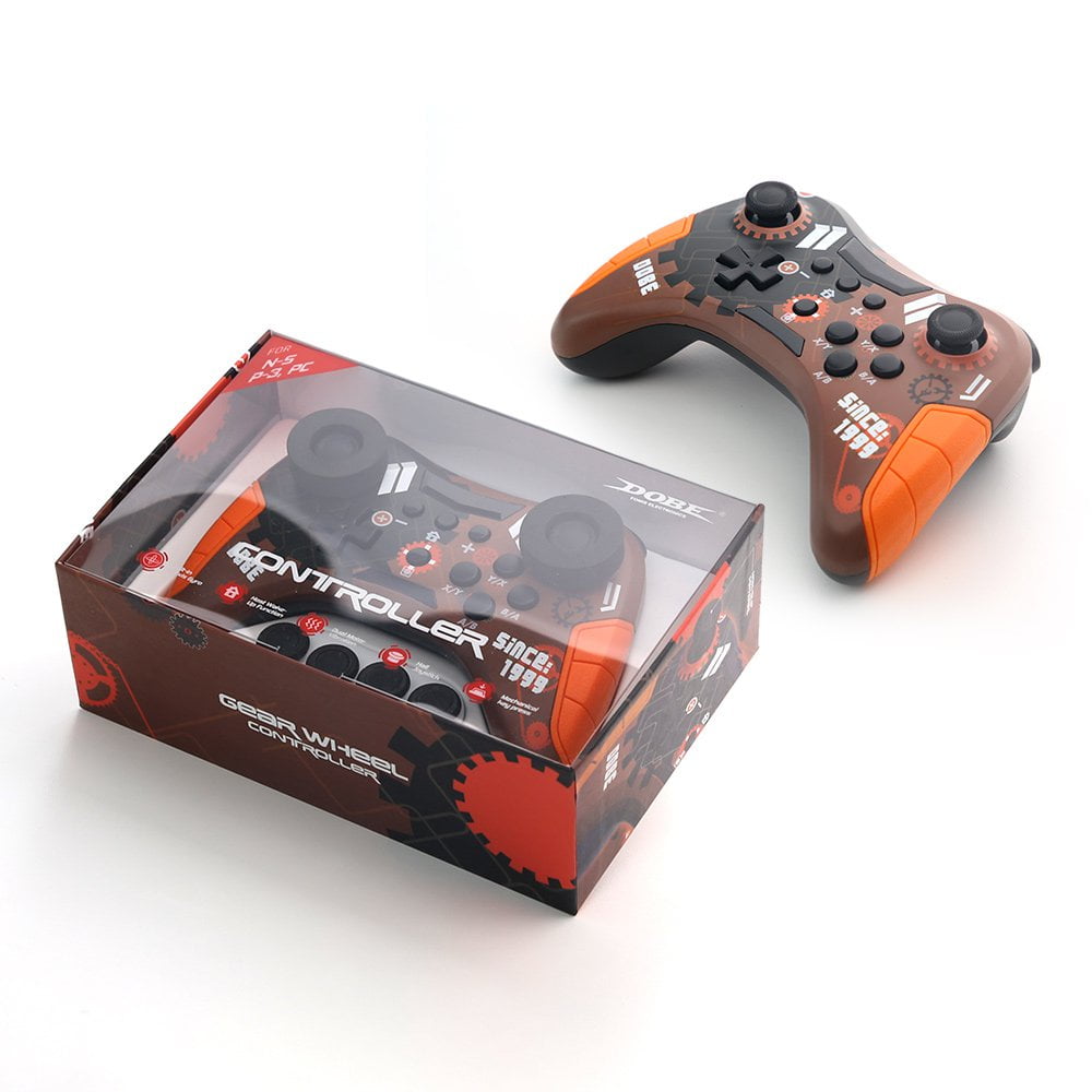 GUNMANSA DOBE TY-3839 ORANGE Multi-Platform PC Wireless Controller, Bluetooth Gaming Controller, Compatible with Switch, PS3, Android, PC, Windows and Smart TV, Built-in 6-Axis Gyro and Dual Motor Vibration (Orange)