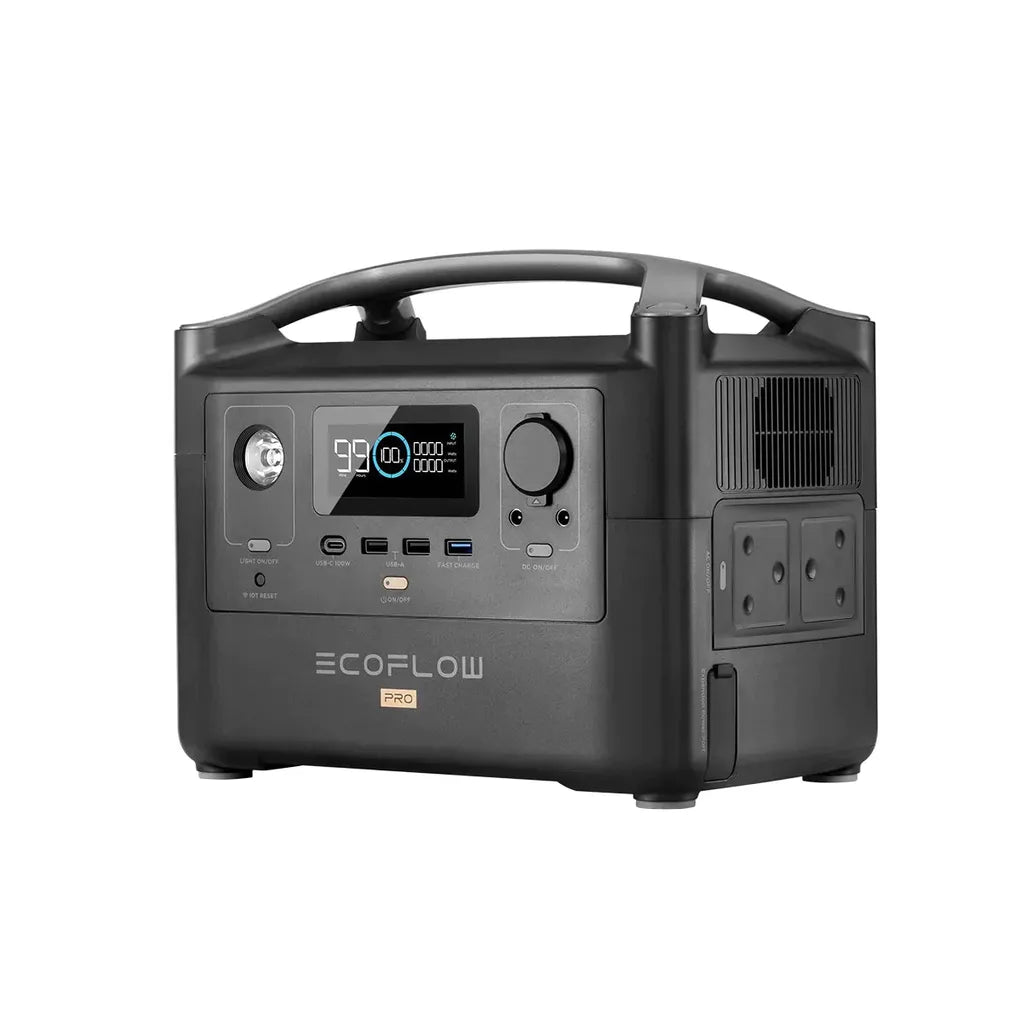 GUNMANSA ECOFLOW RIVER PRO Portable Power Station - 720Wh Battery - 600W output; 200W Solar; SA Socket