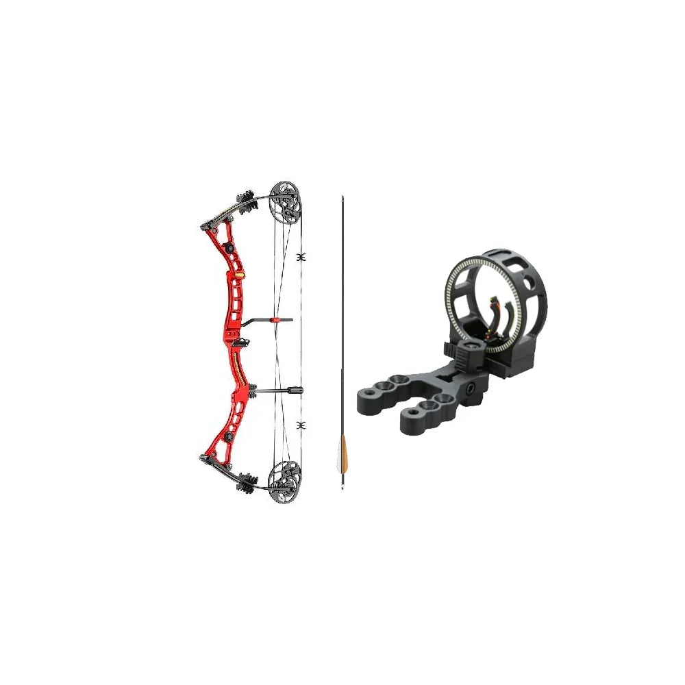 GUNMANSA Ek Archery Axis 30-70LB - Red Compound Bow Combo