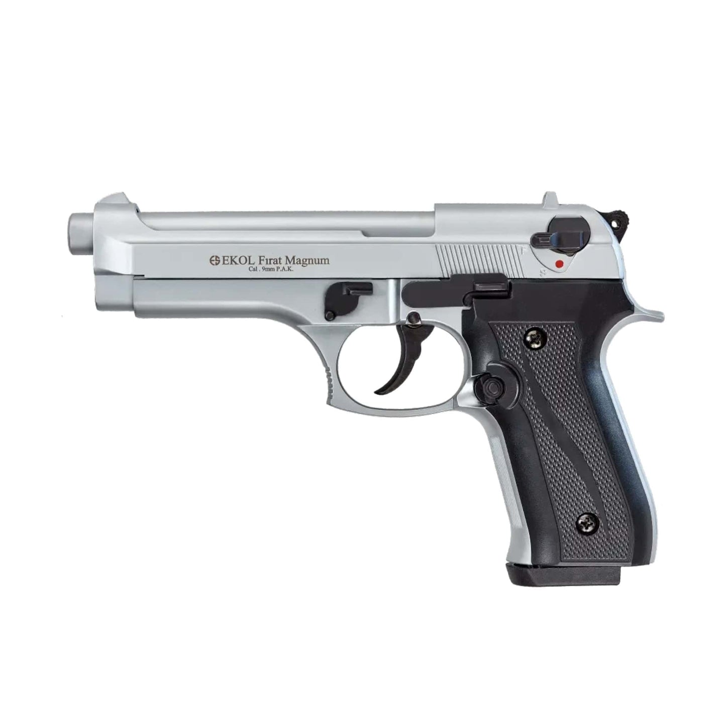 GUNMANSA Ekol Firat Magnum Mat Chrome Blank/Pepper Gun (Semi Auto/17+1/9mm PAK)