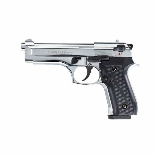 GUNMANSA Ekol Firat Magnum Shiny Chrome Blank/Pepper Gun (Semi Auto/17+1/9mm PAK)