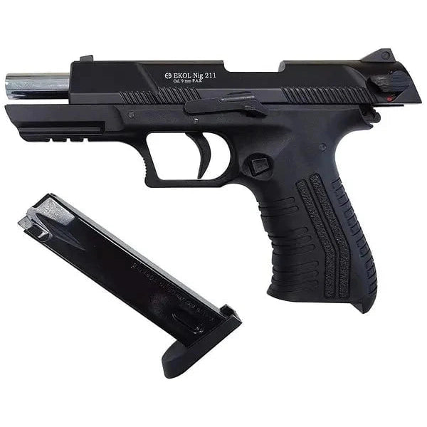 GUNMANSA Ekol Nig 211 Black Blank/Pepper Gun (Semi Auto|17+1|9mm PAK)