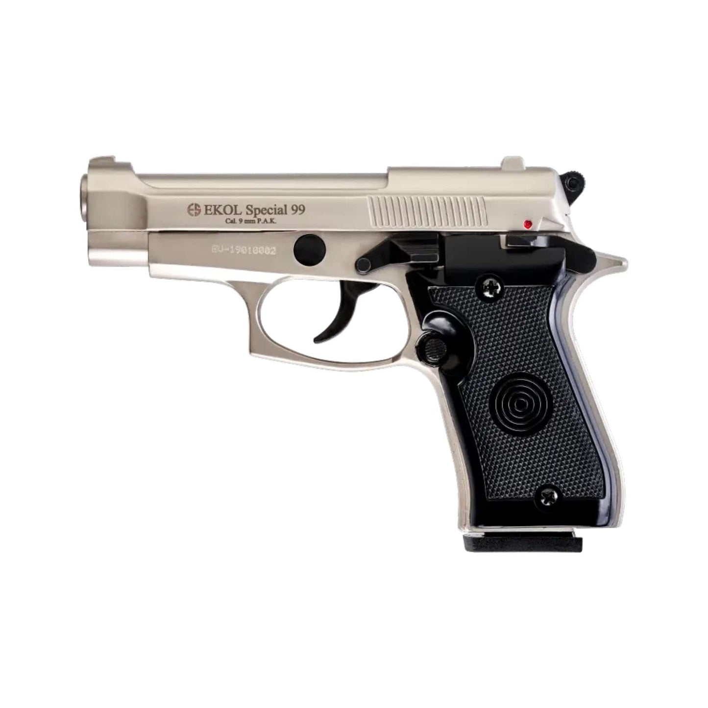 GUNMANSA Ekol Special 99 Mat Chrome Blank/Pepper Gun (Semi Auto/8+1/9mm PAK)