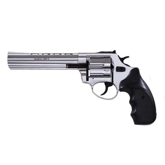 GUNMANSA Ekol Viper 6" Shiny Chrome Blank/Pepper Gun (Revolver/6/9mm PAK) SPECIAL - GSA