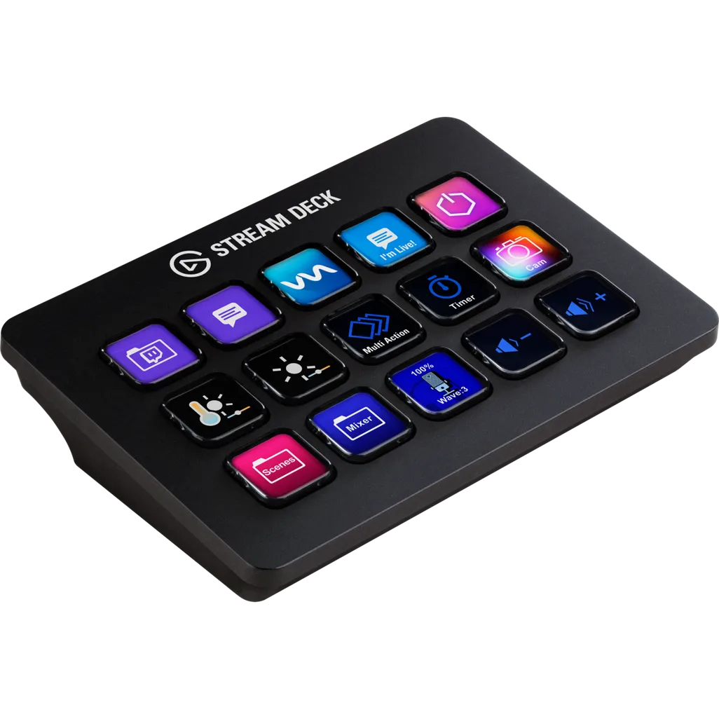 GUNMANSA Elgato Stream Deck MK.2 - Tactile Control Interface; 15 Customizable LCD Keys