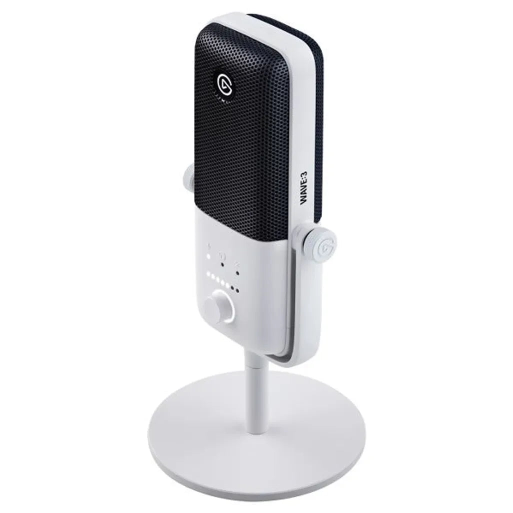 GUNMANSA Elgato Wave:3 Microphone - Condenser capsule; Sample Rate: 48 / 96 kHz; Frequency Response: 70 - 20000 Hz; USB-C - White
