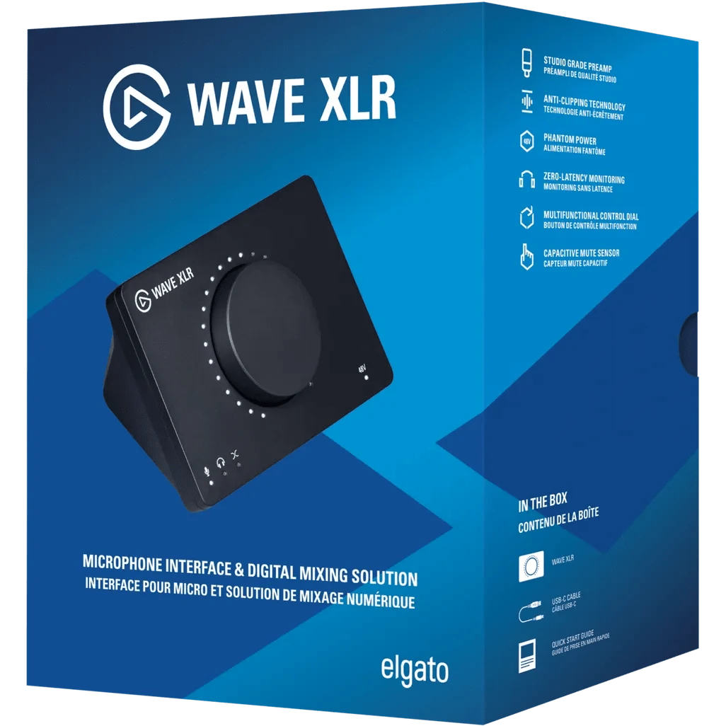 GUNMANSA Elgato Wave XLR, Desktop, XLR, 3.5mm, Black