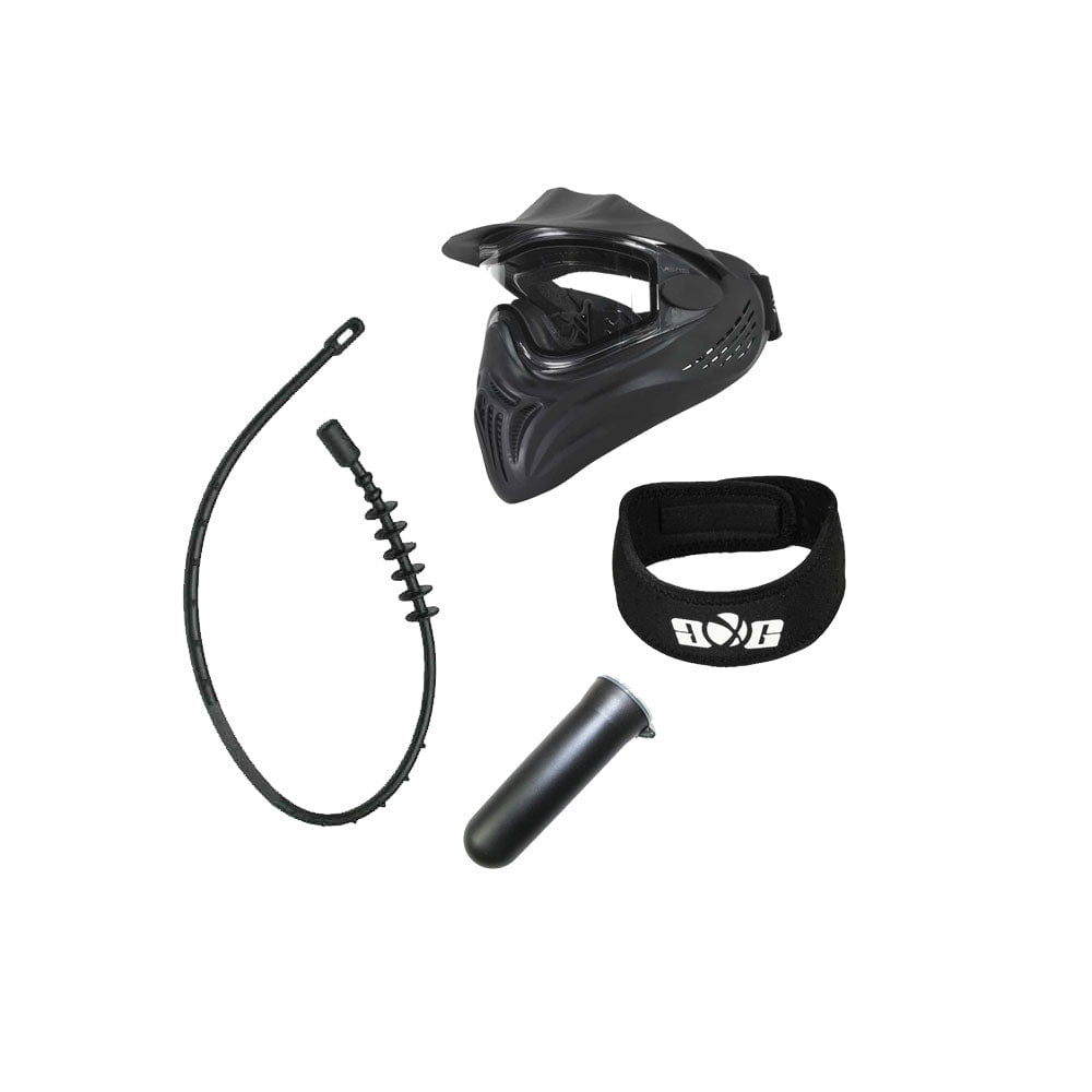 GUNMANSA EMPIRE HELIX PAINTBALL MASK THERMAL BLACK PAINTBALL ACCESORIES COMBO