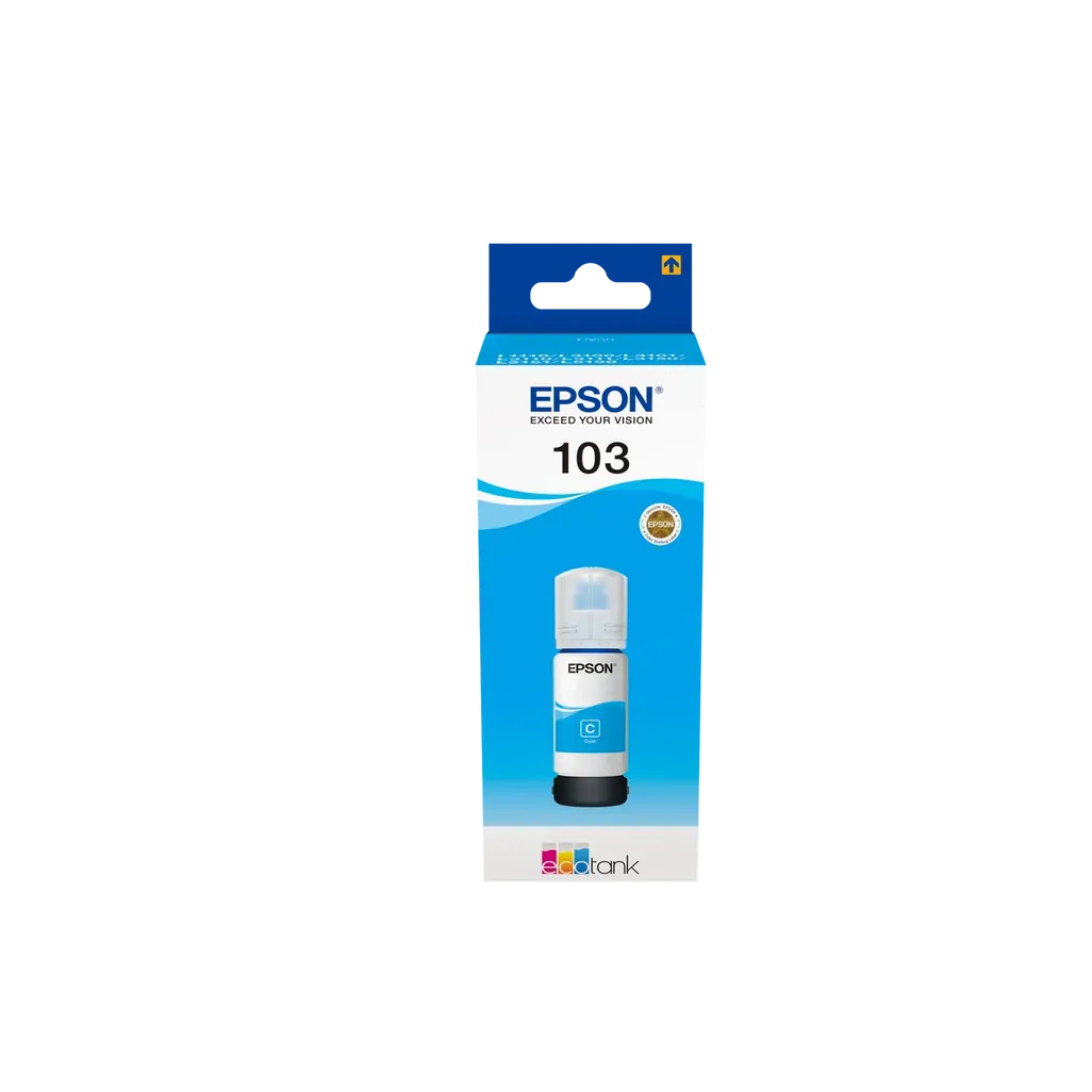 GUNMANSA Epson 103 Ecotank Cyan ink bottle. 7500 pages @ 5% coverage.
