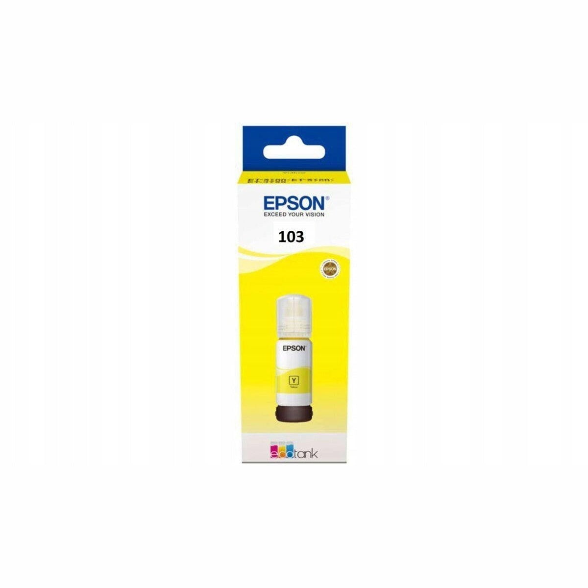 GUNMANSA Epson 103 Ink Bottles Yellow 65ml EcoTank L5190 / L3111 / L1110 / L3150 / L3110 7500 pages