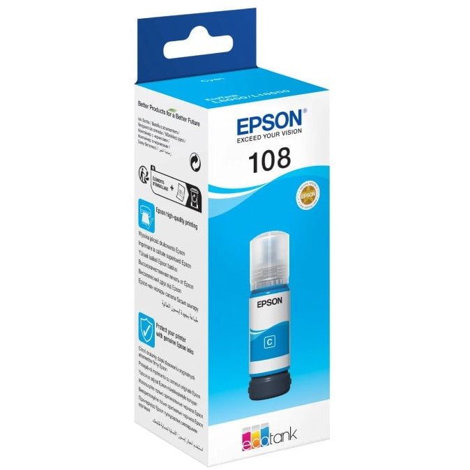 GUNMANSA Epson 108 EcoTank 70Ml Ink Cyan Bottle