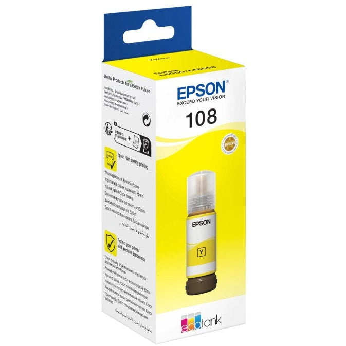 GUNMANSA Epson 108 EcoTank 70Ml Ink Yellow Bottle