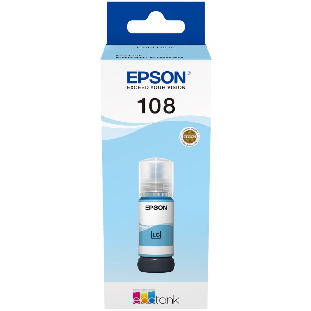 GUNMANSA Epson 108 Ink Bottle Ligh Cyan 70ml for L8050 / L18050