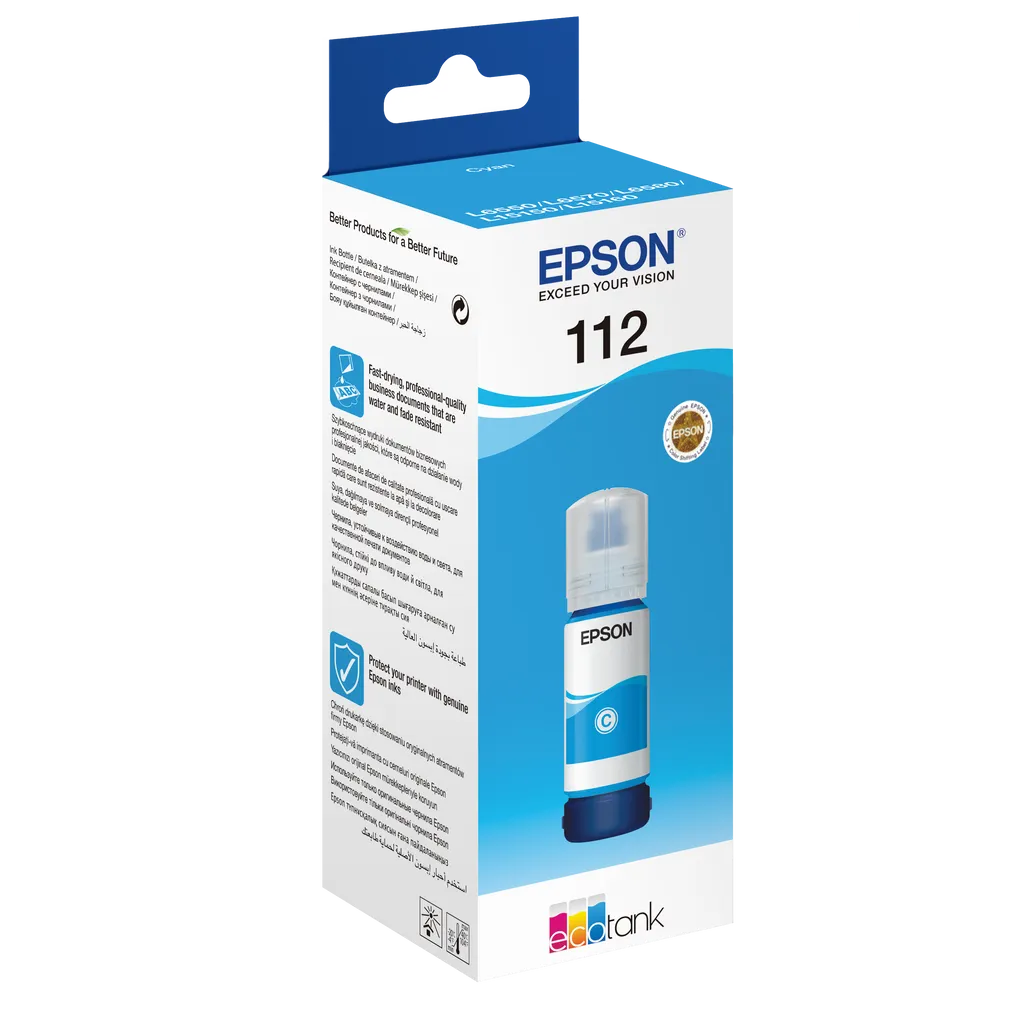 GUNMANSA Epson 112 EcoTank Cyan Ink Bottle