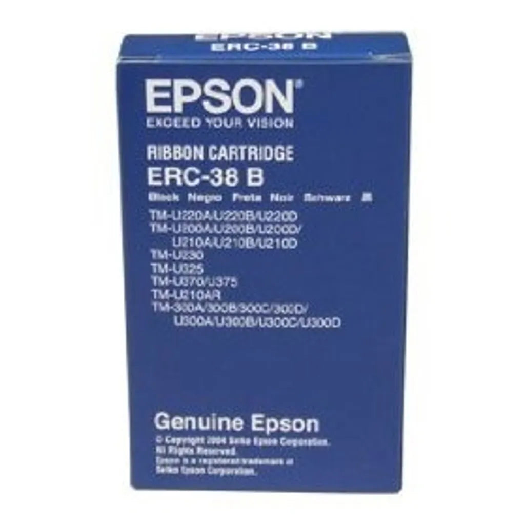 GUNMANSA Epson Black Fabric Ribbon TMU/TM/IT, TM-U200D/ 300A/ 300B/ 300C/ 300D/ 370/ 375, Black